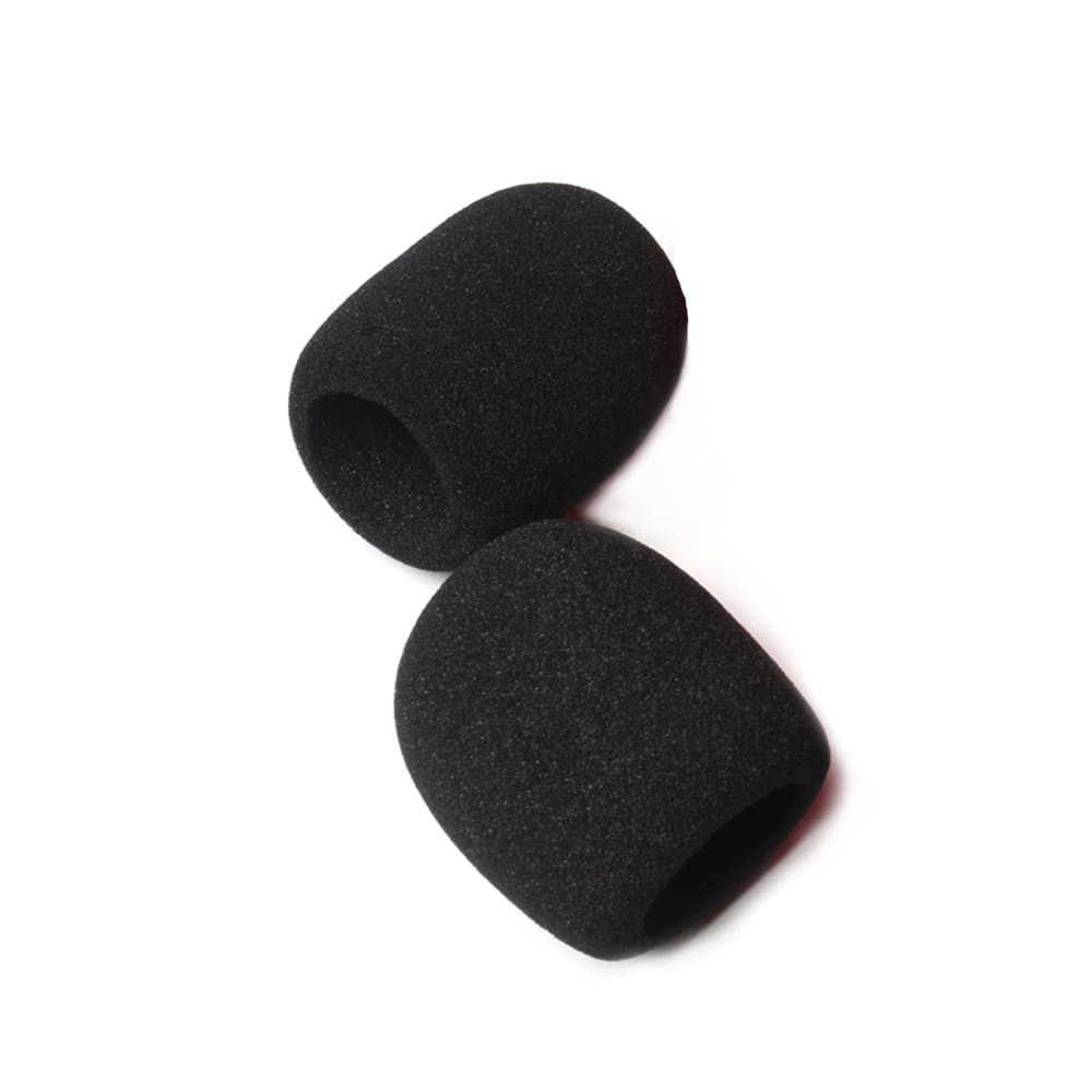 HOBOYER 2 Pack Handheld Microphone Windscreen Foam Cover, Anti-dust Headset Filter Sponge Case Professional Pop Filters Stage Record Tool Windproof Studio Accessories (Black)