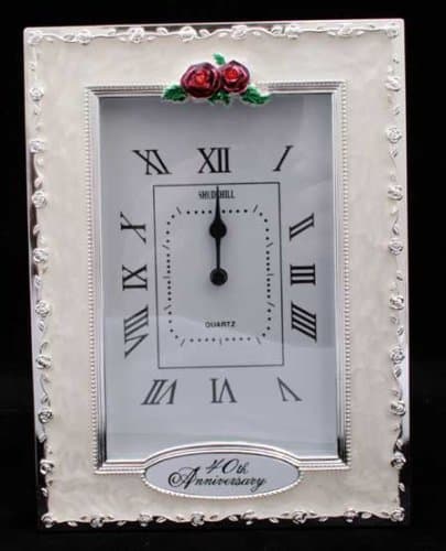 Clocks - 40th Anniversary Ruby Wedding Celebration Quartz Table Clock