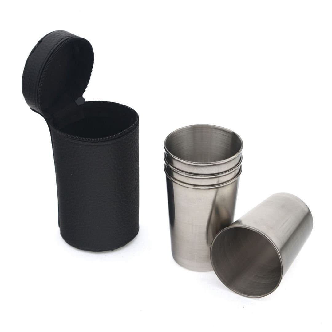 LQZ(TM) 4-Pack Camping Stainless Steel Cup,6oz