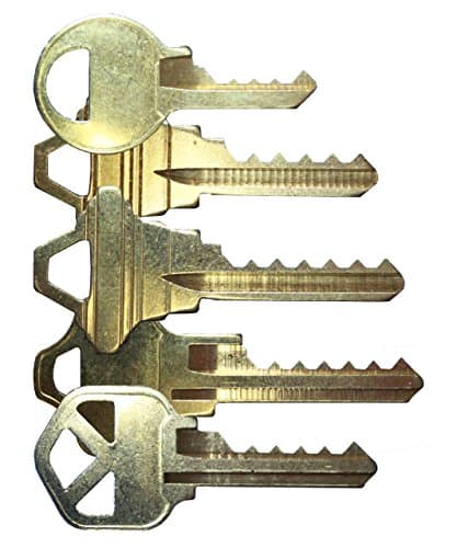 Bump Key Set of 5 Plus Ring: Durable American Made Hard Brass, Great Gift for Hobbyists! Kwikset, Schlage & Yale! New Trending Hobby, Emergency Responders, Land Lords, Maintenance Professionals.