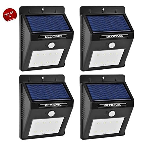 Solar Light,Wireless Solar Powered Security Motion Sensor LED Wall Lights for Patio,Garden,Pathway Outdoor,Fence,Deck,Yard,Home,Driveway (4-pack)