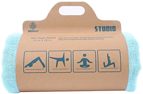 Biospired Studio Yoga Towel, Light Blue