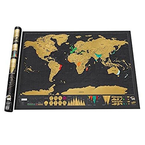 Scratch Off Art World Map Poster Decor Large Deluxe Edition Travel 32.5\" x 23.4\" (82.5x59.4cm)