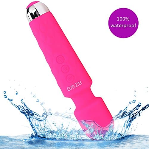 RZWD Handheld Wand Massager Wireless Therapy Massage Tool Waterproof Relax Magic Wand Relieves Stress, 20x Pulse