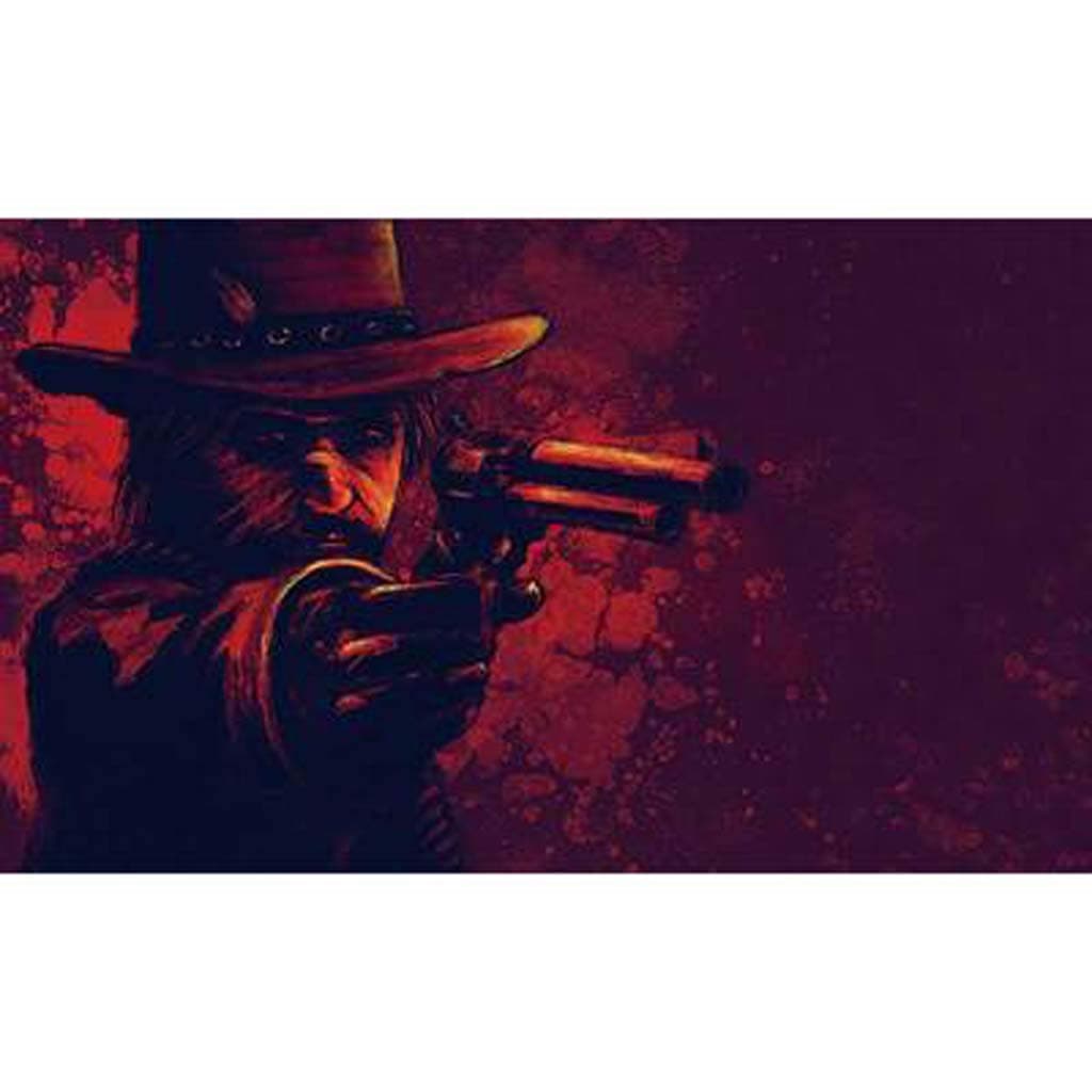 MANCOT Poster, Wall Sticker, Red Dead 2, Game Home Decor, Cowboy, Dormitory Wallpaper, Living Room Bed Room Decor, Wild West, Waterproof, Medium Mural