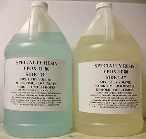 Crystal Clear Bar & Table Top Epoxy Resin For Coating Wood Tabletops (2 Gallon Kit)