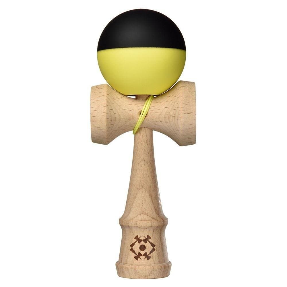 Kendama USA - Tribute - Half Split Silk Kendamas - Great for Beginners - Extras Included (Yellow)