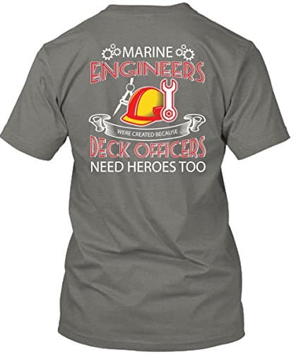Engineers Were Created Because Deck Officers T Shirt, I Love My Life T Shirt Unisex (L,Dark Grey)