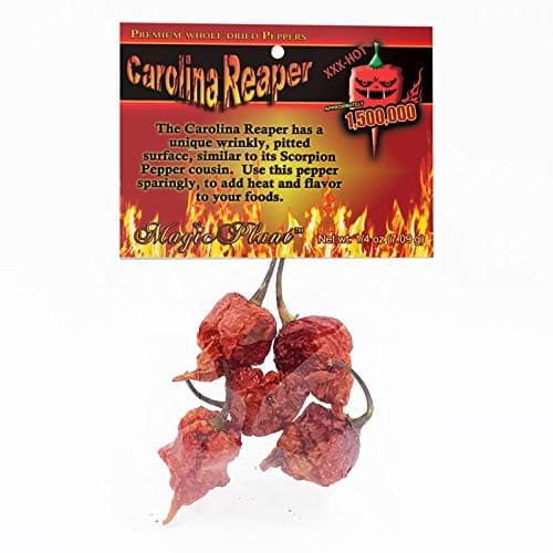 Dried Carolina Reaper Pepper Pods, 1/4 oz. Packet