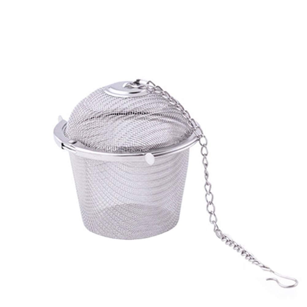 Practical Tea Ball Herbal Spice Strainer Mesh Filter Stainless Steel Infuser - 8.5cm rycnet