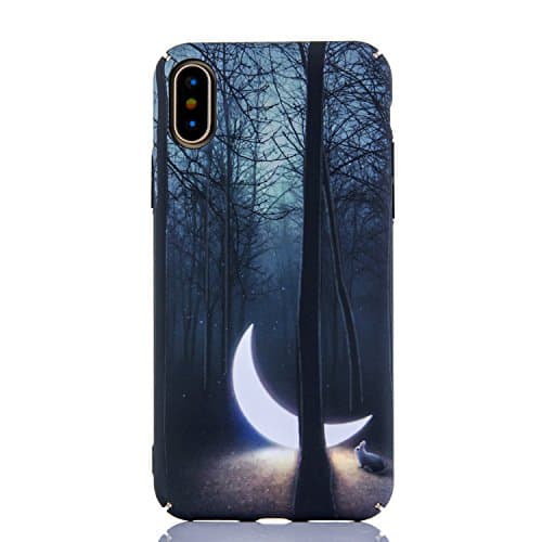 iPhone X Case, iPhone 10 Case, Amesica Noctilucent Lucky Starry Planet Series Full Body Protection Hard PC Cover for Apple iPhone X (5.8 inch) - 2017 (Color - 3)