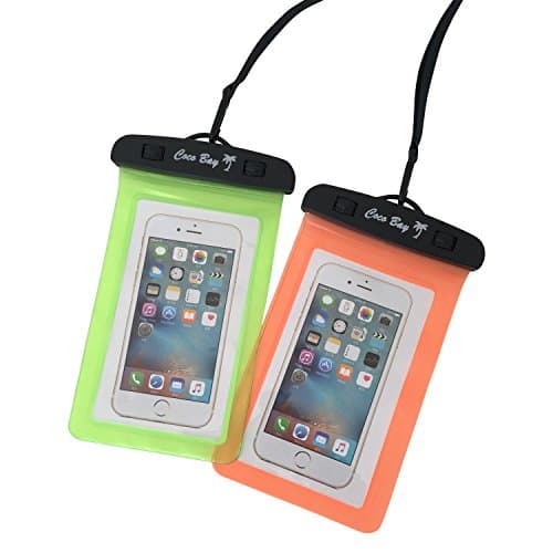 Coco Bay Supply - Waterproof Universal Underwater Phone Pouch, for iPhone 6, 6s plus, 7, Samsung Phones Up To 6.5", Dry Bag, Case, for the Beach, Swimming, Boating and Vacations