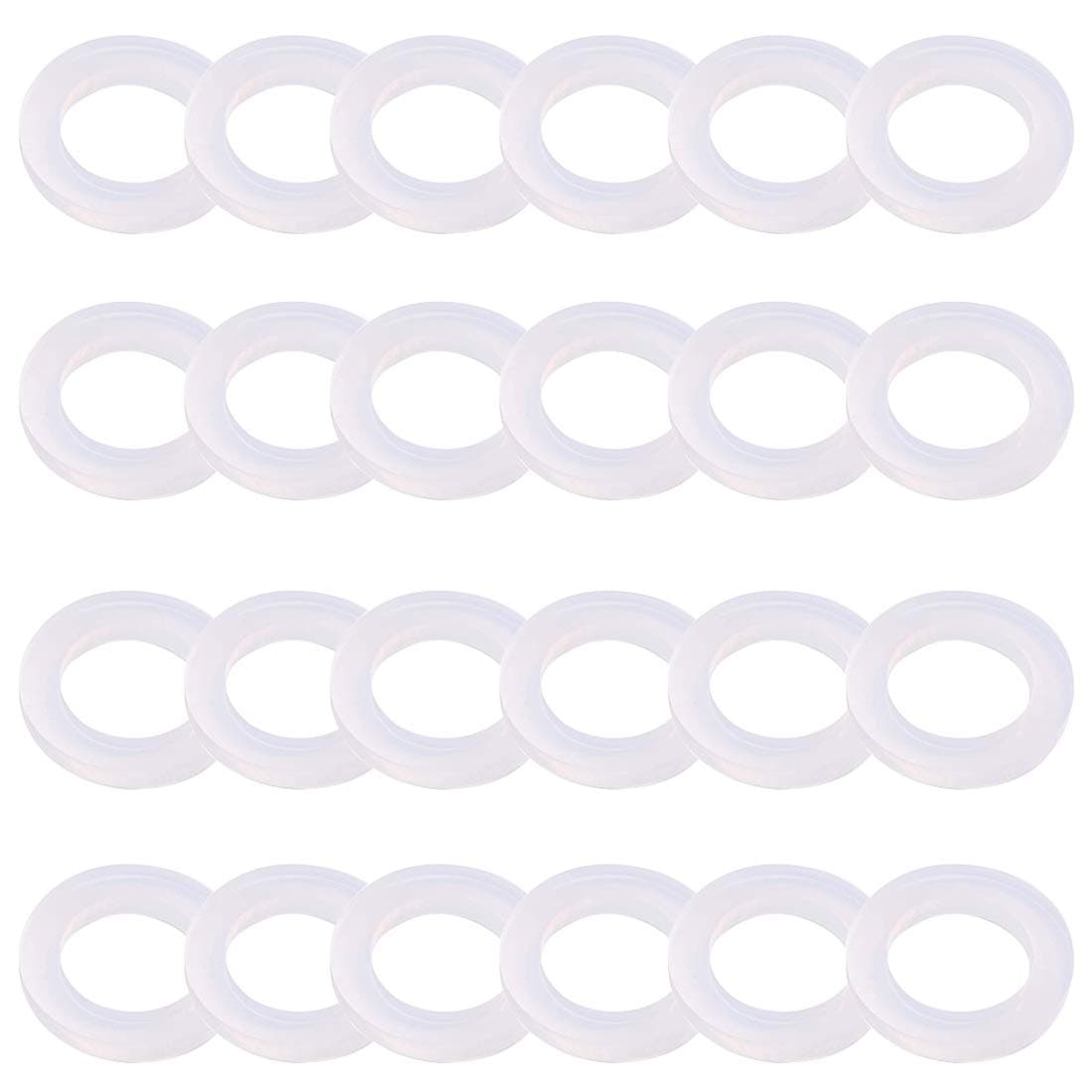 SDTC Tech24-Pack Leak Preventing Silicone Gaskets Shower Hose Washers for Standard 3/4 Inch Garden Hose Fittings (0.95" x 0.63" / OD x ID)