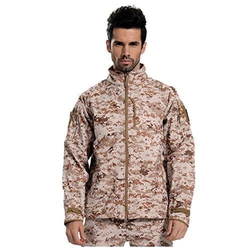 Tang Mu Sheng Men's Summit Soft Shell Tactical Military Jacket Desert Digital (Medium)