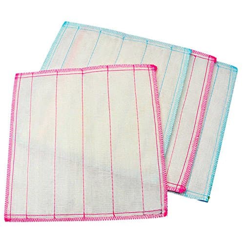 Kitchen Pink Stripes Pattern White Dish Bowl Hand Cleaning Cloth Towel