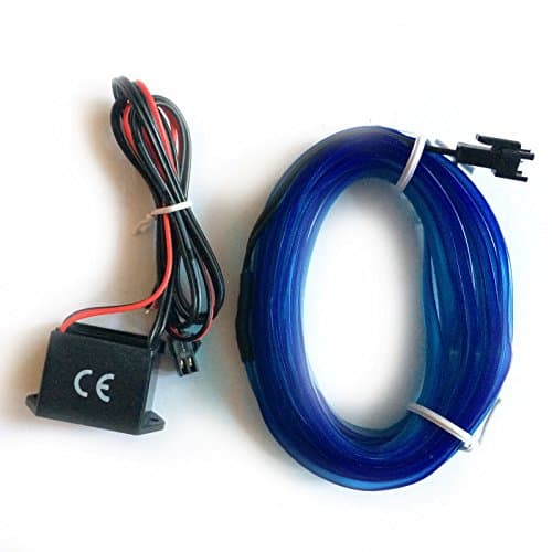 Inion® ☀ EL Ambient Lighting ☀ with 12 Volt Inverter/Adaptor Innovative Unique EL Strip Choice of Colours Light Strips Strip Tape Light Lighting for Modern Car Interior Lighting