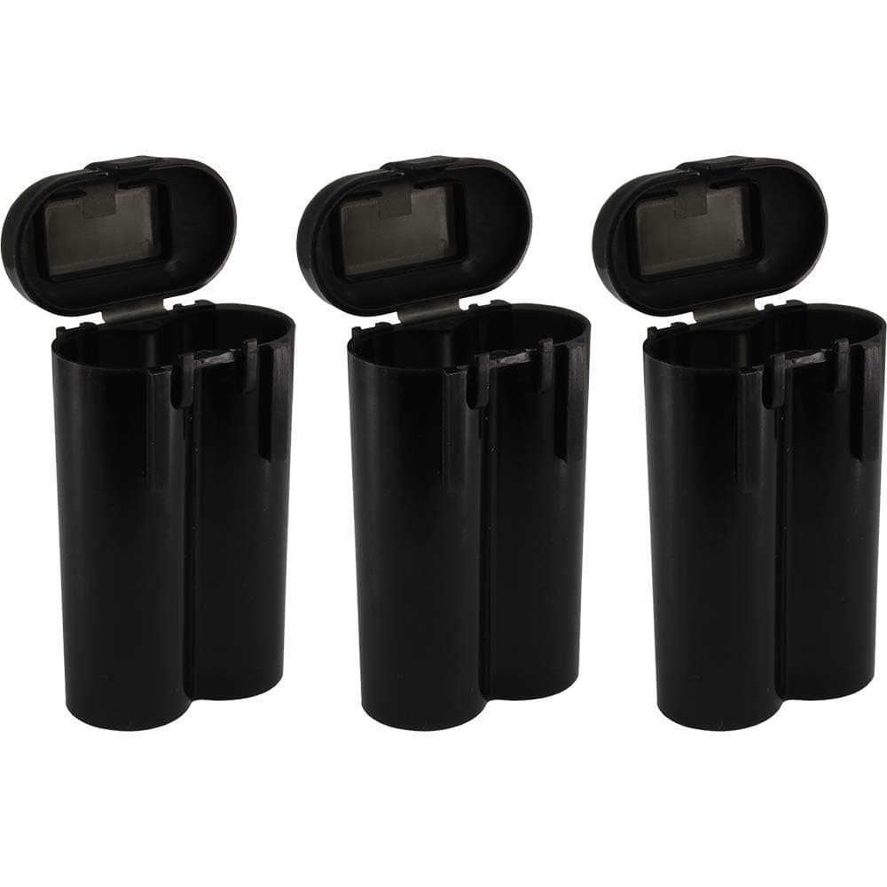 3 Black 18650 & CR123A 2 Battery Holder Storage Case for 18650 Batteries