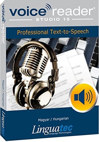 Voice Reader Studio 15 Magyar / Hungarian – Professional Text-to-Speech Software (TTS) for Windows PC / Convert any text into audio / Natural sounding voices / Create high-quality audio files / Large variety of applications: E-learning; Enrichment of training documents or advertising material; Traffic announcements, Telephone information systems; Voice synthesis of documents; Creation of audio books; Support for individuals with sight disability or dyslexia / Pronunciation can be customized via user dictionaries / Cost-efficient alternative to recording studios / Available in 45 languages / Direct Integration in Microsoft® Word, Outlook and Power Point / This version contains 1 female voice.