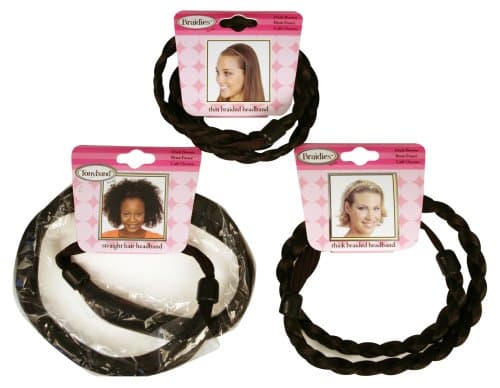Tonytail Braided Headband Package, Dark Brown