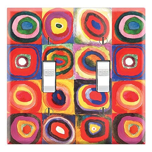 Graphics Wallplates - Farbstudie Quadrate by Wassily Kandinsky - Dual Toggle Wall Plate Cover