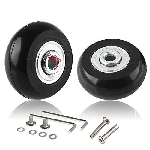 CNEVISON Replacement Luggage Wheels , Suitcase Scooter Inline Skate Roller Wheel Repairing Kits With ABEC 608zz Bearings ,Axles ,40x18mm rubber Wheels