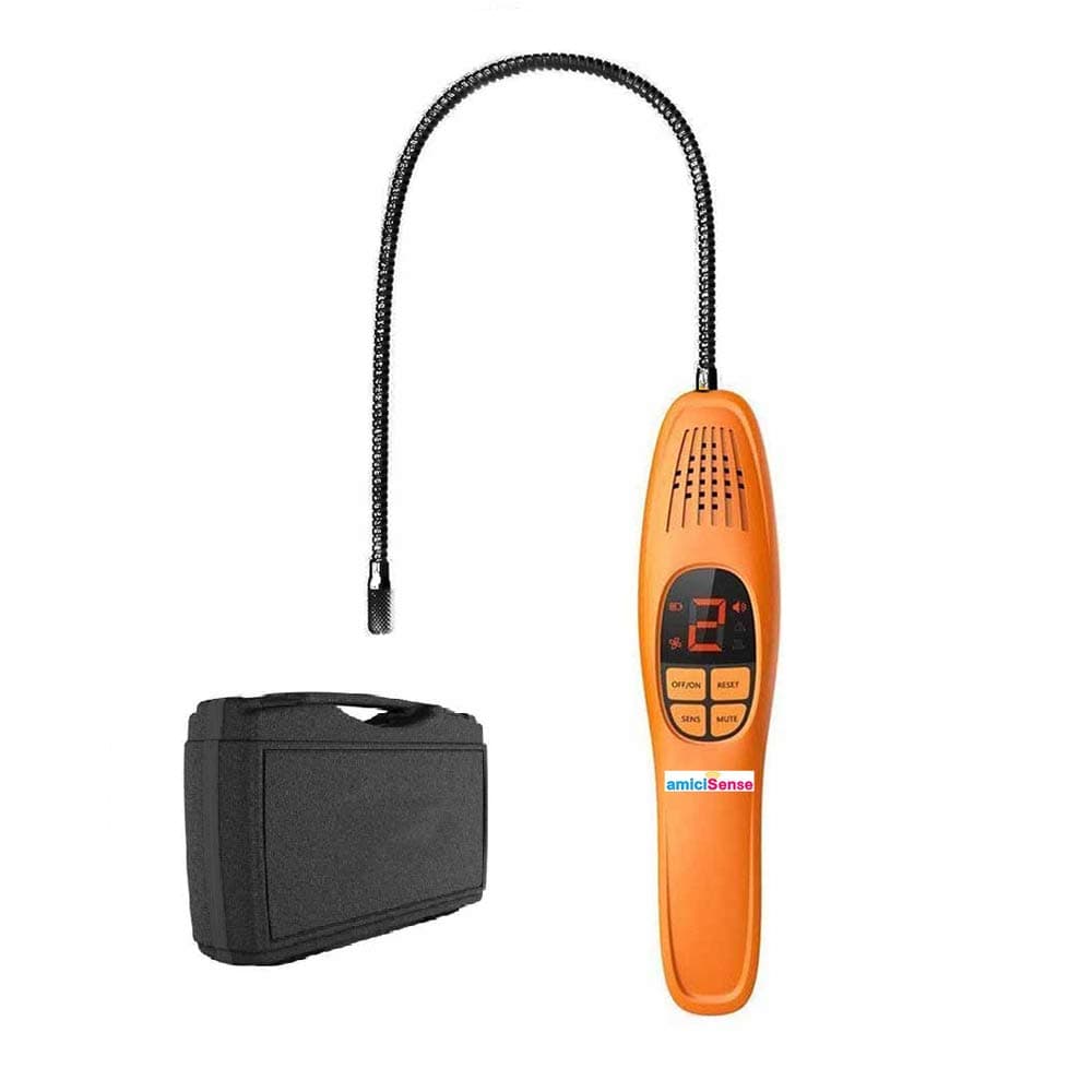 amiciSense LD-200 Rechareable Refrigerant Halogen Gas Leak Detector with Advanced Sensor and Sound Detection