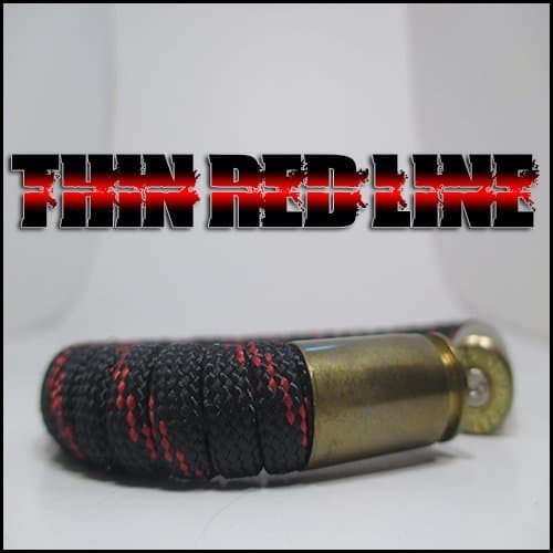 Thin Red Line Paracord 40 Caliber Bullet Casing Bracelet