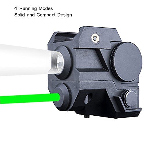 Tactical Green Laser Beam Dot Sight Scope for Handgun Pistol Rifle with Picatinny Mount (Black)
