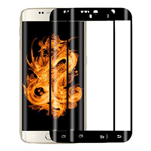Galaxy S6 Edge Plus Tempered Glass 2 Pack, LEASA Protective Shield Full Coverage Premium Screen Protector for Samsung Galaxy S6 Edge Plus (Black)