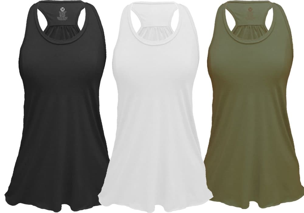 Epic MMA Gear Flowy Racerback Tank Top, Regular and Plus Sizes Pack of 3