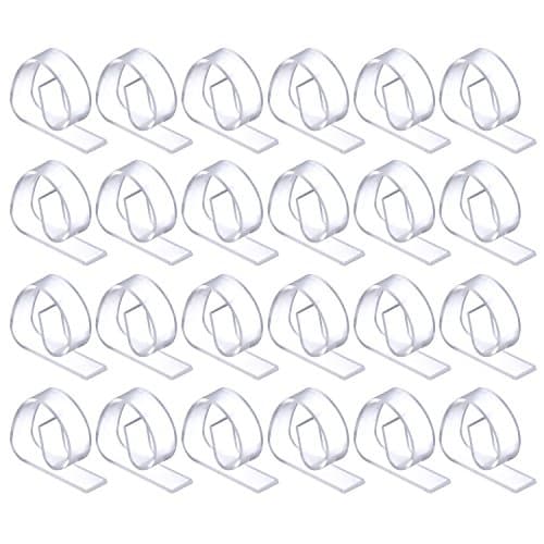 Hotop 24 Pack Plastic Tablecloth Clips, Clear Table Cover Cloth Clamps Holder for Party Picnic