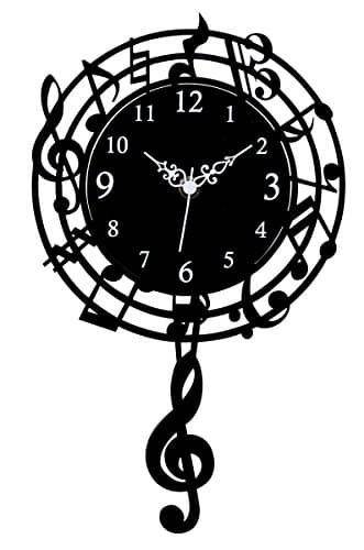 Ohnishi Ken Manufacturing Note Wall Clock Pendulum Clock Black G-1170BK