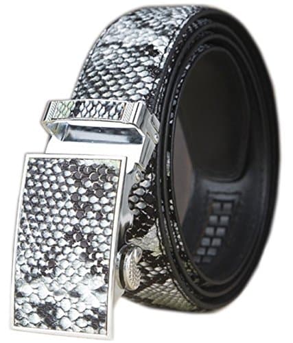 PAQUIN Men's Low Price Snake Belt Leather Python Buckle Cayman School Boy's 38mm 37"-42"