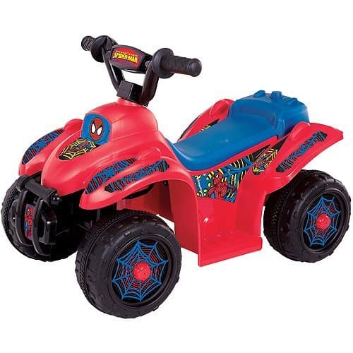 Spider-Man RIDE ON QUAD MOTORCYCLE 6-Volt Battery Powered Ride ON - ASSORTED COLORS AND DESIGNS SENT AT RANDOM (AGES 18 MONTHS TO 36 MONTHS)