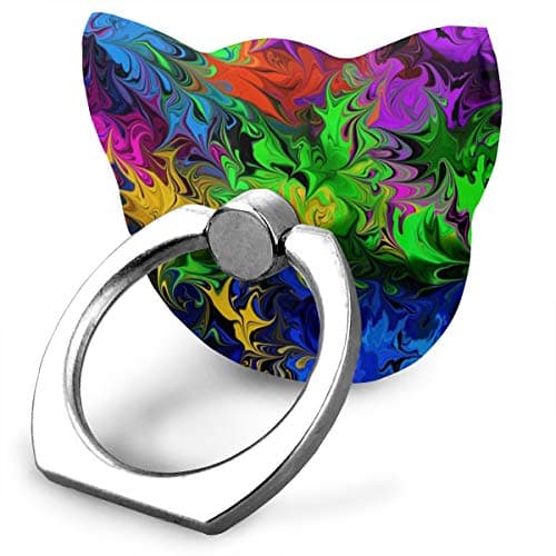 Finger Ring Stand Holder Paint Rainbow Phone Stand Mobile Phone Holder Adjustable 360° Rotation for iPhone, IPad, Samsung Galaxy S9/S8 and More Smartphones