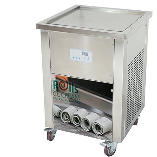 Fry Roll Ice Cream Machine (single square pan), Meelio Flat pan fry ice cream machine