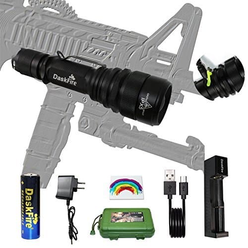 Rechargeable Flashlight Kit as Diving Flashlights, Underwater 50m Scuba Dive Lights, Brightest Hunting Torch Light, Waterproof Hiking Camping Lantern IPX8 (Grey Dive Light)