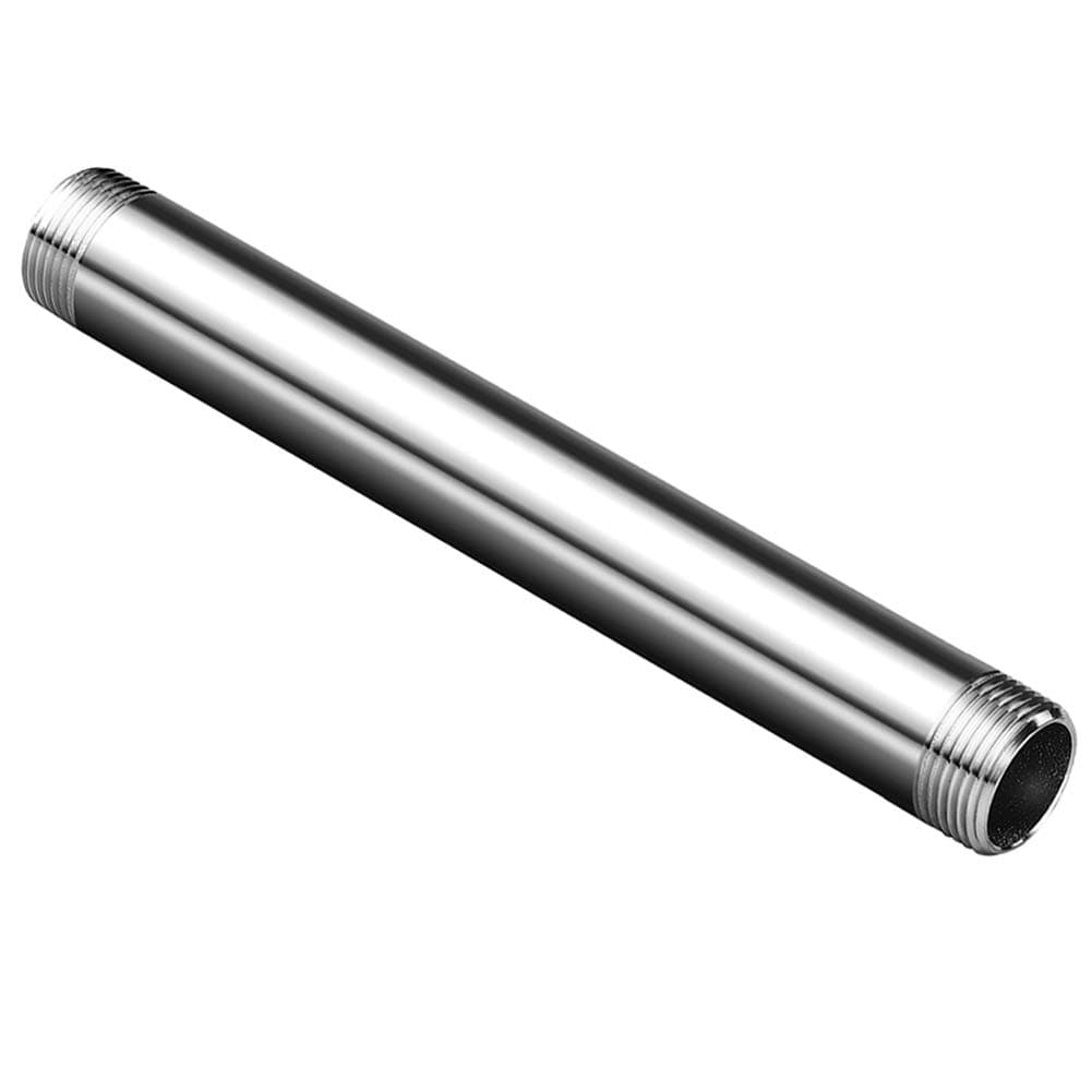 Quickun304 Stainless Steel Pipe Fitting, 1" NPT x 1" NPT Male Malleable Nipple Cast Pipe 8" Length