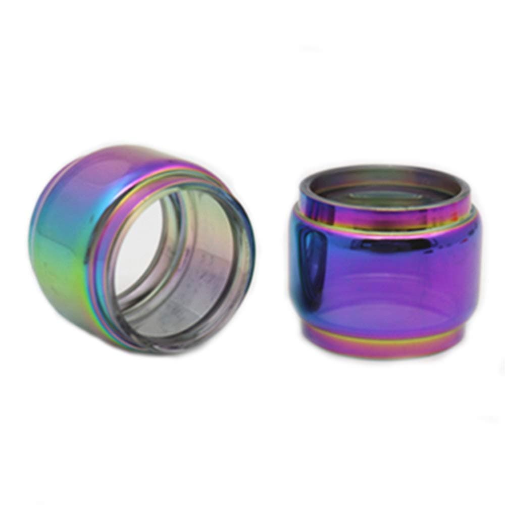 3Pcs Rainbow Bulb Replacement Pyrex Glass Tube for TFV12 Prince Vape Pen 22 Uwell Crown Tank (for Zeus X RTA)