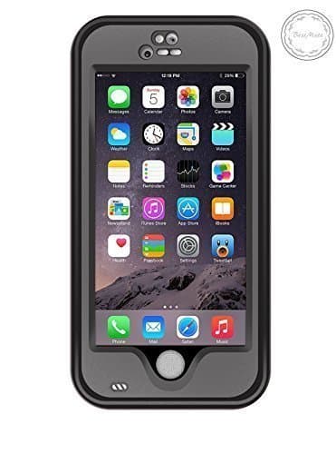 Waterproof Case for iPhone 6/6s, Bessmate 6.6ft Underwater Waterproof Shockproof Dirtproof Full Sealed Case Cover with Kickstand for iPhone 6/6S (Black)