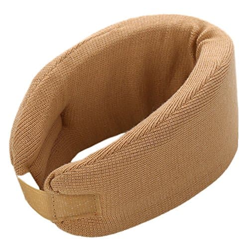 Zaitun Foam Cervical Collar Adjustable Soft Neck Support Brace for Wraps Aligns and Stabilizes Vertebrae Pillow Pain and Pressure Relief (S, Beige)