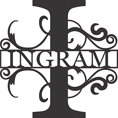 Monogram Letter I Split Personalized 14 gauge metal approximately 20 inches Tall