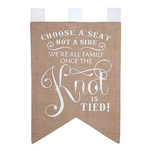 Occasionally Made 13" x 1" x 20" Choose A Seat Burlap Flag