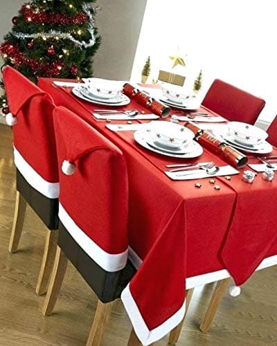 Christmas Table Dining Set - Decorations Place Mat Tablecloth Chair Cover Runner