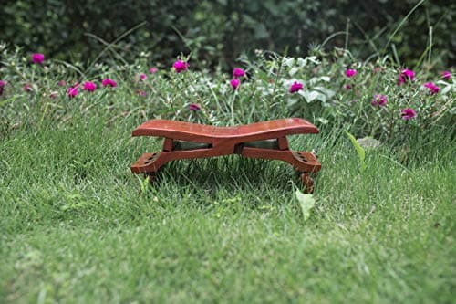 HAIBEIR Wooden Folding Stool (African Padauk)