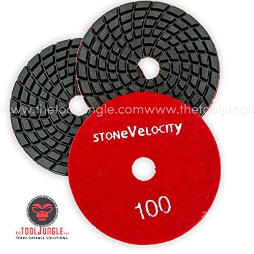 SV Extra Thick Diamond Polishing Pads- 5 MM 4 inch (Pack of 3 (100 grit))