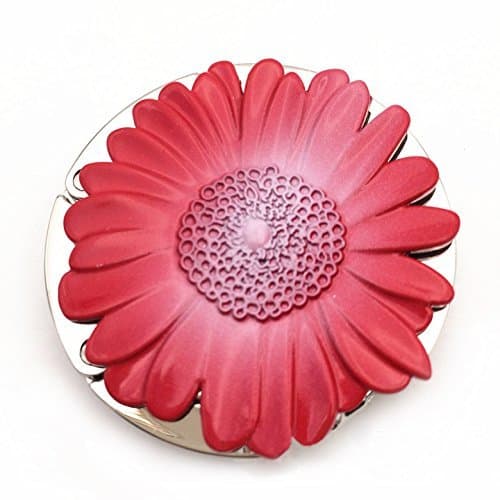Purse Hook Sunflower Foldable Handbag Purse Hanger Hook Holder for Tables,(Red)
