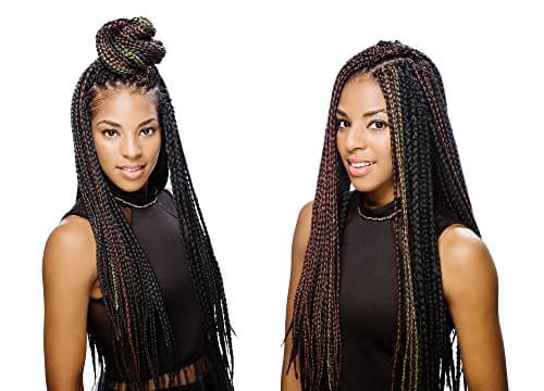 Innocence Box Braid Crochet Braids Small (#1B/60 Off Black/White)