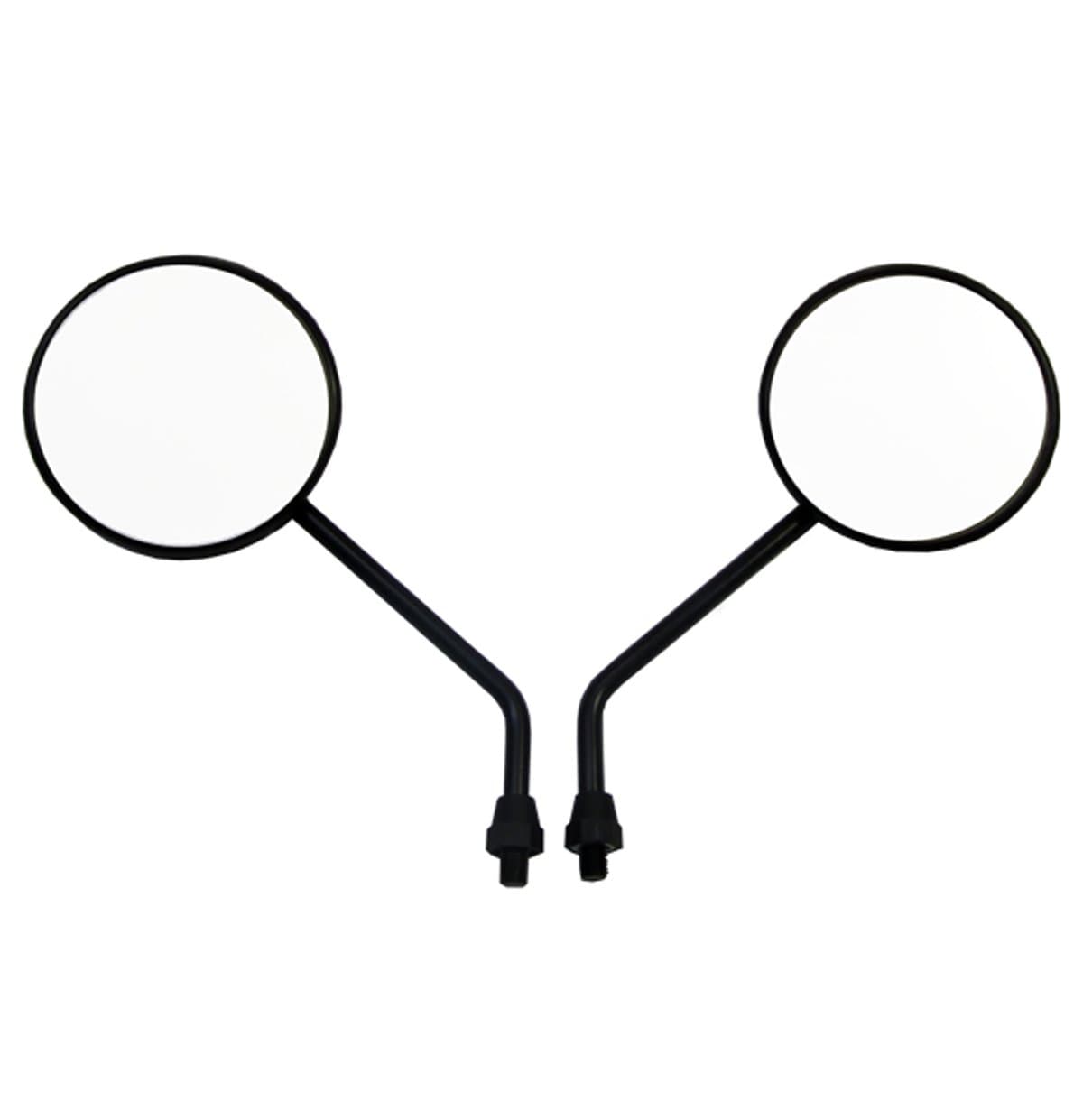 2 Black Round 4" Motorcycle Mirrors Pair for Honda CM 250,CM 400,CM 450