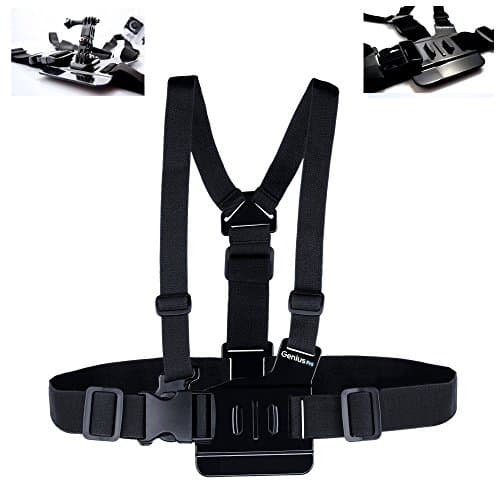 GeniusPro Chest Strap Mount Harness GoPro with 3-way adjustment base for Hero 4/3+/3/2/1/SJ4000/XIAOY I